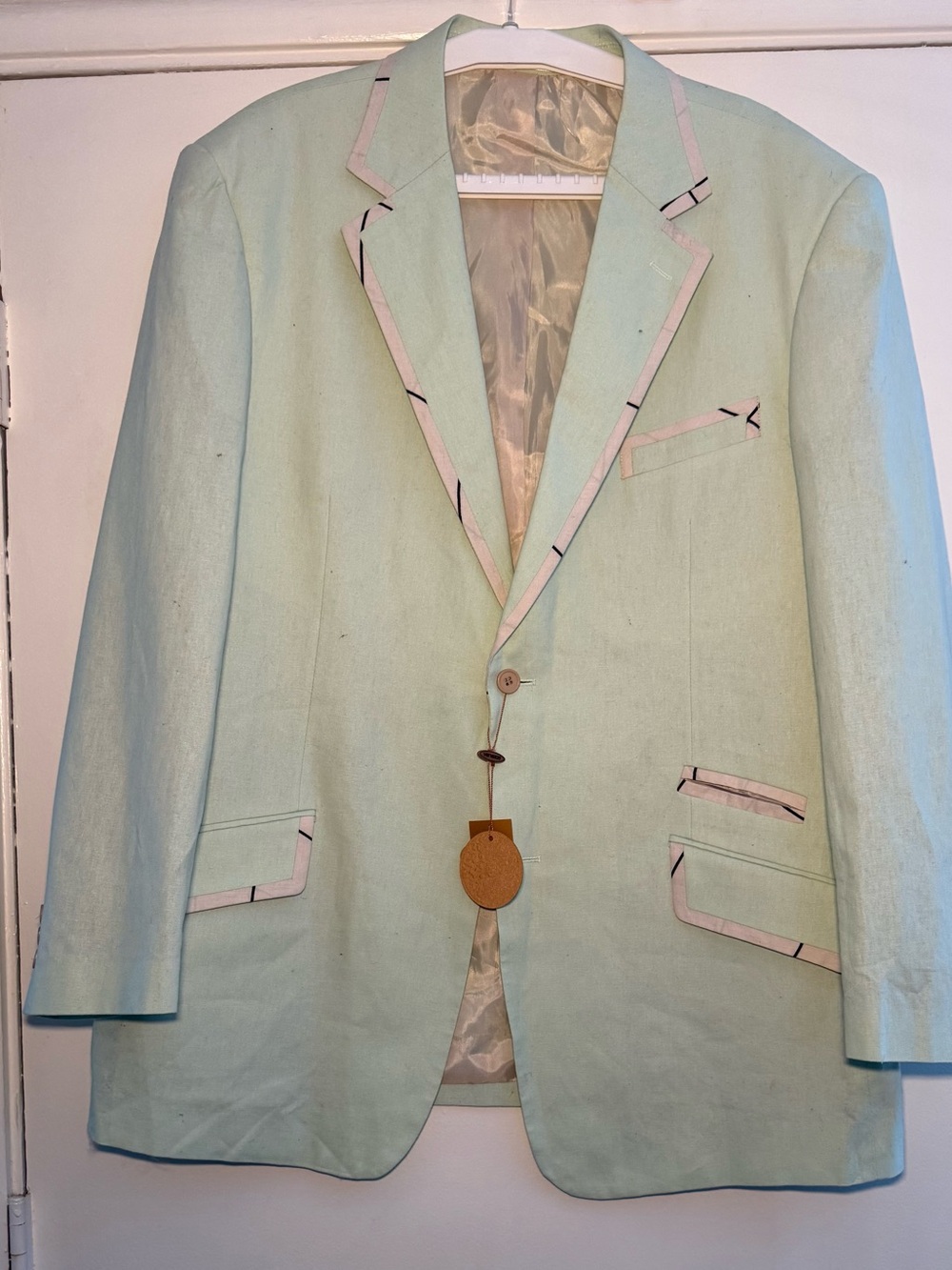 Light Mint Green Linen Blazer